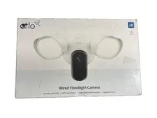 Arlo Wired Floodlight Camera 2K HDR Outdoor Security Camera White New