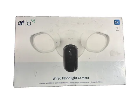 Arlo Wired Floodlight Camera 2K HDR Outdoor Security Camera White New