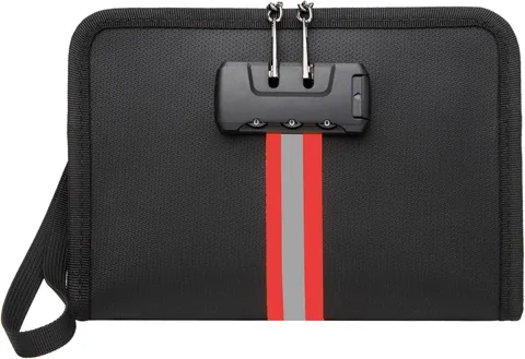 Fireproof Money Bag with Lock - 3600°F Fireproof & Waterproof Money Bag for Cash