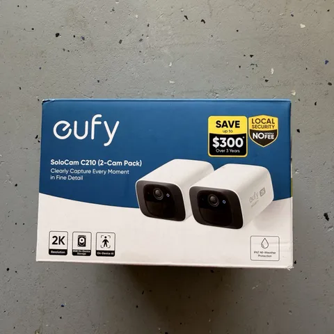 eufy SoloCam C210 2-Cam Pack 2K Wireless Outdoor Security Cameras T8B00