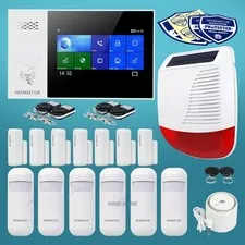 HOMSECUR Wireless WIFI 4G LCD Home Alarm System Touch Screen