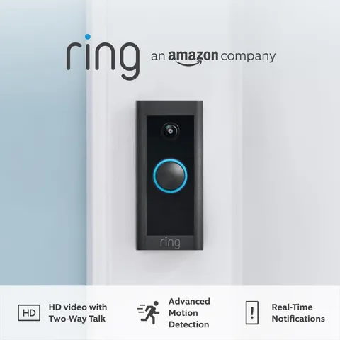 Ring Video Doorbell Wired by Amazon | Doorbell Security Camera with 1080p HD Vid