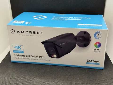 Amcrest 4K POE AI IP Security Camera Video Surveillance System 8MP Bullet Black