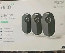 Arlo Essential 3 Wireless Spotlight Security Cameras 1080P 3 pack VMC2330-100NAS