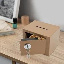 Small Safe Box with Drop Slot, Safe Box for Money, Cash Safe Box for Cabinets