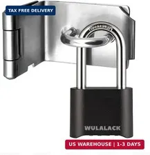 WULALACK Outdoor Combination Lock, Heavy Duty Weatherproof Pad Locks with Code,