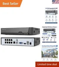8-PoE Port Expandable 4K NVR: Future-Ready Security System with 14TB Support