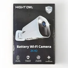Night Owl 2K Battery Indoor/Outdoor Camera Wi-Fi - WM-CAM-BWNIP4BU - New