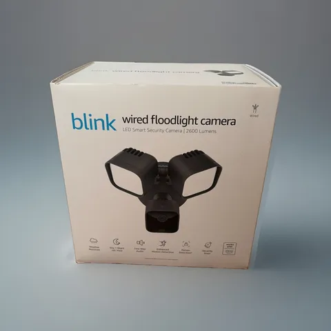 Blink - Wired Floodlight Camera - LED Smart Security Camera 2600 lumens