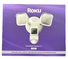 Roku Floodlight Camera SE Wired 1080p Smart Home Security Camera New Sealed