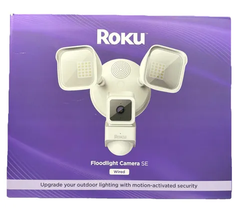 Roku Floodlight Camera SE Wired 1080p Smart Home Security Camera New Sealed