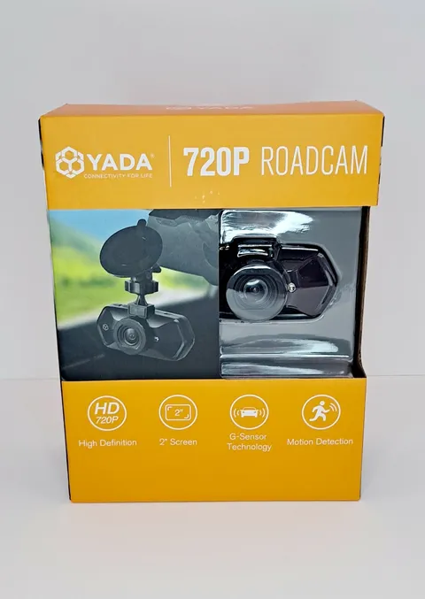 Yada RoadCam 720P Black Dash Camera -120 Degree Wide Angle Lens, G-Sensor Techno