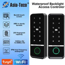 WiFi Tuya App Smart Fingerprint Door Lock IC Card Reader Access Controller Outdo