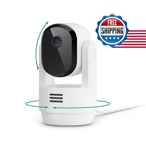 Arlo Essential Indoor Pan Tilt Zoom Security Camera 2K Wired - 1-Cam
