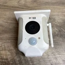 Enster White Wireless Outdoor Wi-Fi LED Indicator Solar Surveillance Camera