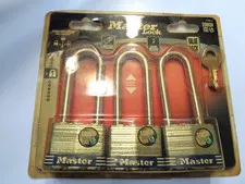 MASTER LOCK *TOUGH UNDER FIRE* PADLOCKS 3-PACK