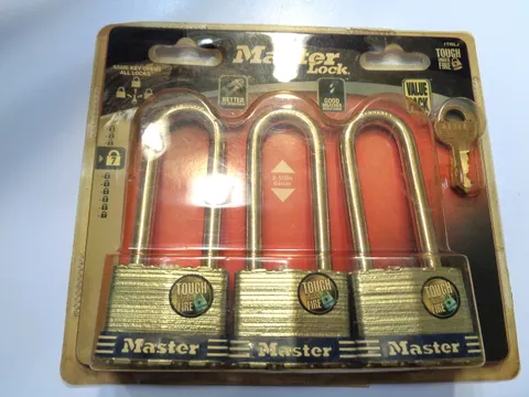 MASTER LOCK *TOUGH UNDER FIRE* PADLOCKS 3-PACK