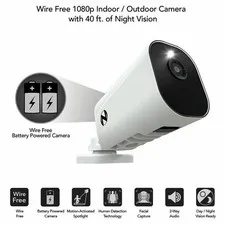 Night Owl 1080p Wireless Camera BWNIP-2TA-BS w/2-pack Batteries included