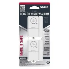 2-Pack Sabre White Indoor Door Alarm Battery Powered Plastic