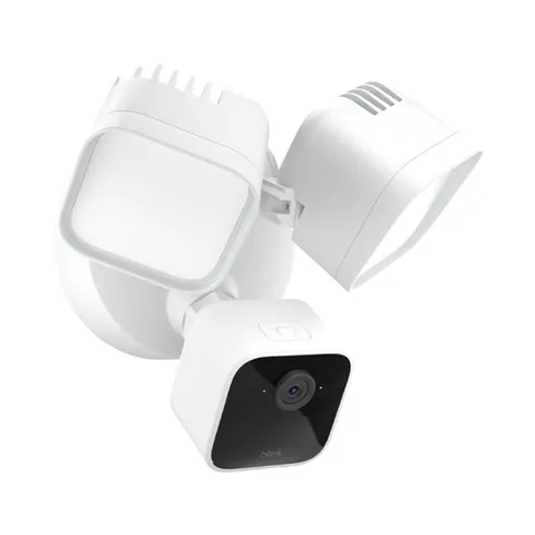 Blink Wired Floodlight Camera White 2600 Lumens LED HD, Alexa, Two-Way Audio