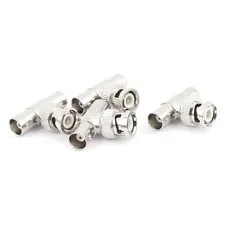 4pcs Metal BNC Male Jack to Double BNC Female T Type Connector Adapter Splitter