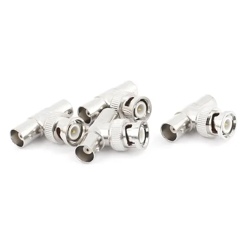 4pcs Metal BNC Male Jack to Double BNC Female T Type Connector Adapter Splitter