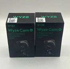 Wyze Cam v4 2.5K Color Night Vision Wi‑Fi Indoor/Outdoor Cameras 2‑Pack