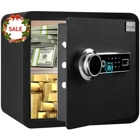 Biometric Fingerprint Safe Box - Solid Steel Security