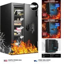 23.4" Fireproof Safe Box for Home, Digital Keypad, 35-Min Fire Protection | 3...