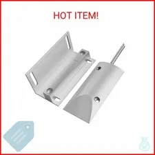 WESUA Magnetic Switch Alarm Sensor Overhead Garage Door Contacts with L Bracket