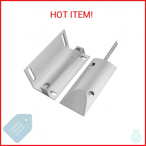 WESUA Magnetic Switch Alarm Sensor Overhead Garage Door Contacts with L Bracket