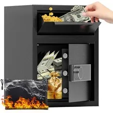 1.8 Cuft DropSafe with Front Drop Slot - Fireproof Digital Security Safe Box ...