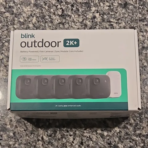 Blink Outdoor 2K+ Wireless Battery 5-Cam System w/ Sync Module, Color Night