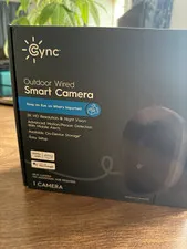 Cync Outdoor Wired Smart Camera 2K Wi-Fi Night Vision Motion/Person Detect 1pc