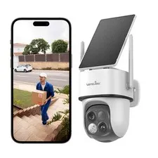 Wansview Wireless Outdoor Camera WIFI 2K 360°PTZ Home Solar Security Camera