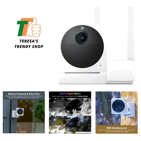 Battery-Powered Wyze Cam Outdoor Bundle v2 - Smart Security with Alexa & Google