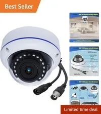 4-in-1 5MP Dome Camera with 180° View - Versatile Surveillance Solution
