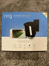 Ring Spotlight Cam Mount Outdoor Hardwired Smart Surveillance Camera, Black