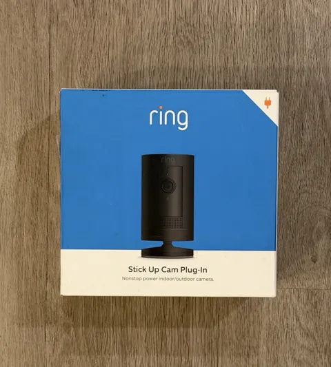 Ring Stick Up Cam Plug-In Indoor/Outdoor 1080p Security Camera Black - Brand New