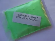 VISIBLE ULTRAVIOLET THEFT DETECTION FINGERPRINT POWDER GREEN (SHIPS ASAP)
