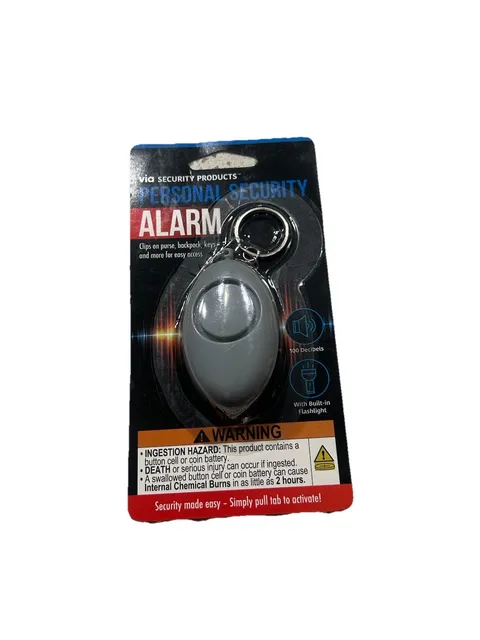 Personal  Alarm Keychain 100dB Siren + LED Light | Clip-On Safety Alarm