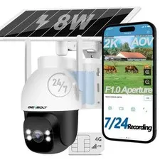 GENBOLT 2K Outdoor 4G LTE Solar Surveillance Camera (No WiFi) IP Camera