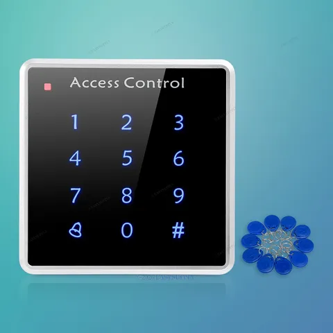 Door RFID ID Card Reader Access Control Keypad + Free10 ID Card Key Fobs