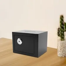 Small Secure Fireproof Steel Safe High Security Cash Money Safe Box 4.6L