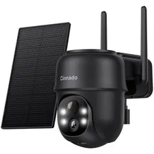 Solar/Battery Outdoor Security Camera 2K Color Night Vision
