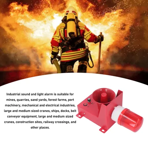 CN Plug 220V Industrial Siren Alarm Waterproof 130db Volume Adjustable High Powe