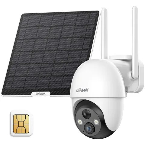 ieGeek 4G LTE Cellular Security Camera Wireless Outdoor, No WiFi Surveillance...