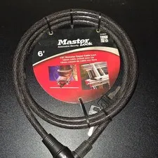 Master Lock 8142DAT 6 ft 1/2 in Keyed Cable Lock Braided Steel Vinyl Cover