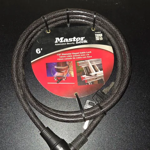 Master Lock 8142DAT 6 ft 1/2 in Keyed Cable Lock Braided Steel Vinyl Cover