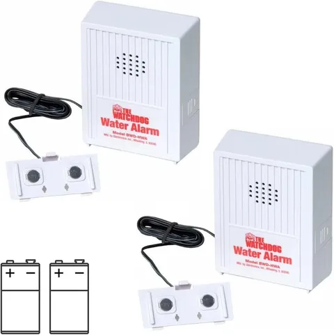 NEW 2 SET Glentronics Watchdog BWD-HWA Water Sensor Alarms LOUD ALERT DETECTORS